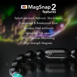 mesmerize Natural Stone Bracelets | Rudraksh bracelets with MagSnap 2 Closure and Elastic fit Stylish, Durable, and Spiritual Men's Jewelry image 4