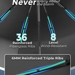 anycho Umbrella for Men, 3+1 Folding Umbrella image 3