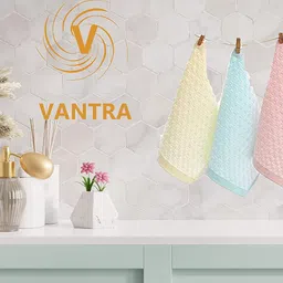 v vantra Stylish Cotton Hanky Extra Soft And Super Absorbent For Women's Towel (11 x 11 Inches) (Multi) image 5