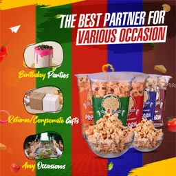 Angels Puffycorns Flavoured Ready to Eat PopCorn - Mix Flavour - Pack of 6 Units (2 Cheese, 1 Tangy Tomato, 1 Butter Salted, 1 Peri Peri & 1 Caramel) image 5