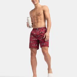 Jockey US57 Men's Super Combed Mercerized Cotton Woven Printed Boxer Shorts with Side Pocket (Prints May Vary) image 4