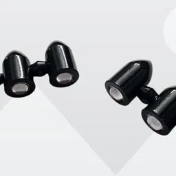 Rider Arts Mini Jet Twins Aluminum Bullet Shape Turn Signal Lights Indicator lights Double Color Universal for All Bikes Models Turn Signal Lights Motorcycle Indicator Light (Set Of 2) (Red/Orange) image 2