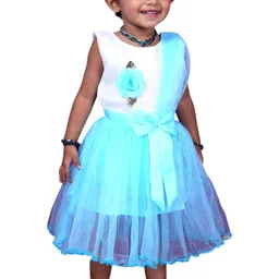 yuvina fashion Baby Girls Blue Colour Frock image 1