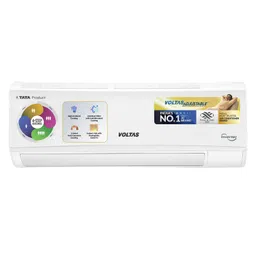 Voltas 1 ton 5 Star, Inverter Split AC (Copper, 4-in-1 Adjustable Mode, Anti-dust Filter, 125V Vectra CAW, White) image 1