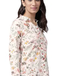 yash gallery Women'S Rayon Floral Printed Straight Shirt For Women image 2