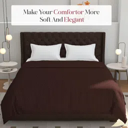 Fresh From Loom 180 Tc Microfiber Premium AC Comforter Cover Blanket Cover for King Size Bed, All Season Duvet Cover Quilt Cover with Zipper (Coffee, Size- 90x100 Inch) image 3