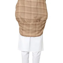 weavers villa Men's Woven Checks Design Pure Wool Lohi/Woollen Shawl [50" X 100"] image 4