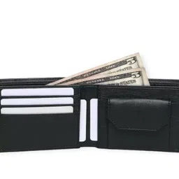 generic Men Casual Tan Artificial Leather Money Clip - Mini (6 Card Slots) (Green) image 2