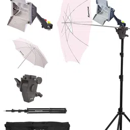 Sonia B4 Continuous Video Light Kit with 9 ft Light Stand B4 Sungun 1000W Halogen Tube B-Bracket Umbrella Carry Bag for Photography Video image 1
