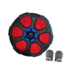 UJEAVETTE Music Boxing Machine Electronic Boxing Wall Target for Karate Fitness Indoor Red Black Has Gloves image 3