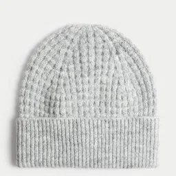 marks & spencer Women's Polyester Blend Beanie Hat (60627416_Grey image 2