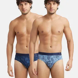 jockey US52 Men's Super Combed Cotton Printed Brief with Ultrasoft Waistband (Pack of 2_Prints May Vary) image 5