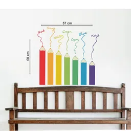 Sticker Hub Colour Pencil Design Wall Stickers for Kids Room BS283F image 3
