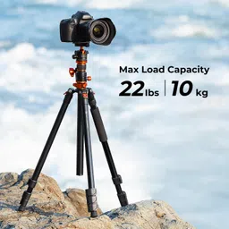 K&F Concept 90 inch/230cm Ultra High Camera Tripod,Horizontal Overhead Shooting Travel Tripods with Metal Ball Head 10KG Load Capacity,Detachable Monopod, for Indoor and Outdoor Use T254A7+BH-28L image 4