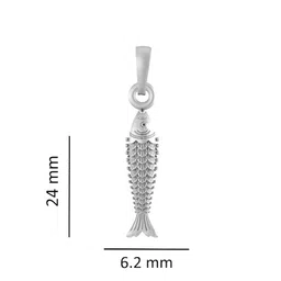 akshat sapphire Sterling Silver (92.5% purity) Stylish and Fashionable Fish Chain Pendant (Pendant with Chain) for Men & Women Pure Silver Fish Chain Locket for Happiness and joy image 3