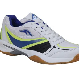 footfix Boy's Ranger White (Non-Marking) Gym/Badminton Shoes image 1