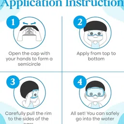 nudfsy 4PCS Swimming Goggles, Swimming Goggles for Women, Swimming Goggles for Boys, Yellow Goggles with Blue Shark Printed Swimming Caps for Kids(1 swimming goggles, 1swimming cap,1 pair earplug,1nose clip） image 3