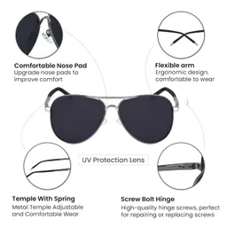 royal son Men Aviator Polarization Sunglasses image 4