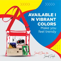 lify Clear Cross-body Purse Bag, Stadium Approved Clear Vinyl Bag, Adjustable Crossbody Strap, Extra Inside Pocket, Stylish Functional Trendy- 1piece Pack (Grey) image 4