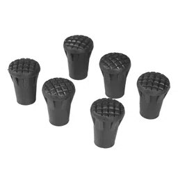 Alomejor Trekking Pole Tips 6pcs Trekking Hiking Pole Caps Rubber Tips End Walking Pole Feet Tips for Walking Hiking Trekking Poles image 1