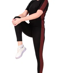 benzos Women's Body Fitted Gym Running Sports Track Suit | Regular Casual Fit | Track Suit for Girls & Women | Fabric - Polyester Blend image 5