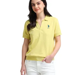 u.s. polo assn. Women's Solid Relaxed Fit T-Shirt image 1