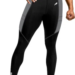 JUST RIDER Men's Sports Running Set Compression Shirts + Pants Skin-Tight Long Sleeves Quick Dry Fitness Tracksuit Gym Yoga Suits (Set of 2) image 3