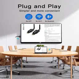 BLACK CROWN Wireless HDMI Transmitter and Receiver, 164Ft/ 50M HDMI Wireless Sender, 2.4G 1080P HD Extender for Laptop, Camera, Projection to TV/Monitor/Projector, Audio Video Transmission (Black) image 2