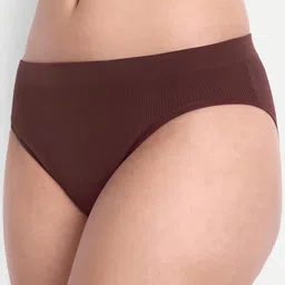 tom & gee Low Waist Cotton High Cut Hipster Panty for Womens Briefs Underwear - Pack of - 4, Brown,Coffee,Skin,Black image 5