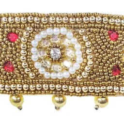 duchess Fashions Traditional Embroidery Cloth Red Saree Waist Belt Kamarband for Women image 3