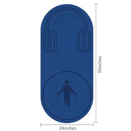 Knsbk Non-Slip Jump Rope Mat Shock Absorption Rope Skipping Mat for Adults & Children Home Indoor Workout Exercise Mat in Blue image 2