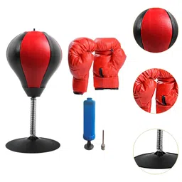 ATORSE Boxing Reaction Ball Reflex Ball Speed Bag for Workout Men Women Adults Kids Black Red image 5