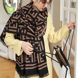 keepcart Cashmere Warm Long Stoles Shawls Winter Scarf For Women Pashmina Scarf Wrap Shawl, Female, Multicolor image 4