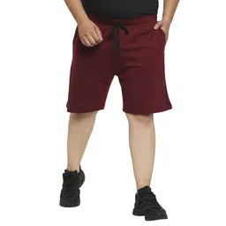 vaishvik Mens Plus Size Shorts - Burgundy image 1