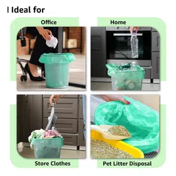 Amazon Brand - Presto! 100% Compostable Garbage Bags | Medium (M) | 45 Counts | 15 Bags X 3 Packs | 19 x 21 Inches | Strong and Durable | For Dry and Wet Waste image 5