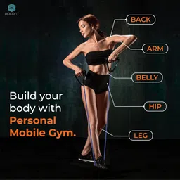 Boldfit Resistance Tube with Foam Handles, Door Anchor for Exercise & Stretching, Suitable in Home & Gym Workout for Men & Women-15kg-Black image 4