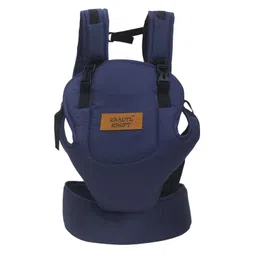 Kradyl Kroft Adjustable Baby Carrier for 4 to 24 Months Baby with 4 Carry Positions | Handsfree Carrier | Waist & Back Support | Soft Padding and Buckle Support (Navy Blue) image 1