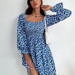 sheetal associates Women Casual Regular Sleeves Crepe Printed Fit and Flare Dress image 4