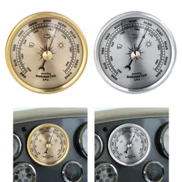 SAZ DEKOR® Barometer Wall Hanging Analog Weather Station for Home Fishing Boat Gold|Home Items for Living Room, Home & Garden, Home Product, Flower Planters for Home-office-Lawns| image 3