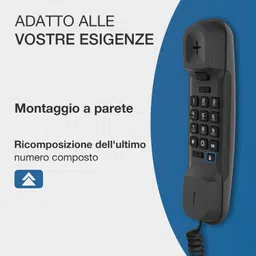 Alcatel T-06 Corded Wall Phone Black-Pack of 2 image 3