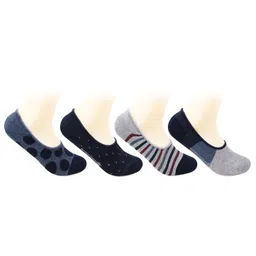 bonjour Men Casual Cotton Loafer Socks - Pack Of 4, Free Size image 2