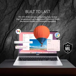 Acer Chromebook, Intel Celeron N4500, 8GB RAM, 128GB Storage, Full HD, 15.6"/39.6cm, Chrome OS,Silver, 1.6KG, CB315-4H, WiFi 6,3 Months Google One AI Premium Plan & 2TB Cloud Storage AI Powered Laptop image 5