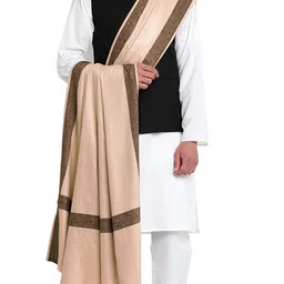 weavers villa Men's Woven Border Woollen Lohi/Shawl, 125cm x 250cm image 4