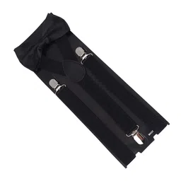 myaddiction Men Suspenders with Bow Tie Set Y Shape Braces for Halloween Wedding Cosplay image 5