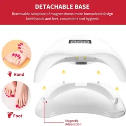 bolt bee LED Nail Lamp, 48W Nail Dryer Gel Nail Polish Curing LED UV Light with 4 Timers Automatic Sensor LCD Display Professional Nail Art Tools Accessories for Fingernail Toenail Salon image 3
