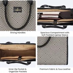 the clownfish THE CLOWNFIS Multipurpose Handbag For Women Box Bag Laptop Bag Tote Printed Handicraft Fabric & Faux Leather Bag image 4