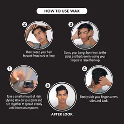 Gatsby Hair Styling Wax - Mat & Hard, For Side Blow Style, Mat Finish, Strong Hold, High Volume, Non Sticky, Easy Wash Off, Anytime Re-Stylable Hair Wax, 75gm image 5