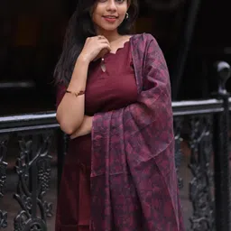 sun fashion and lifestyle Women's Roman Silk Stitched Plain Salwar Suit Set For Women image 4