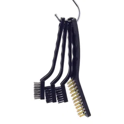 Diy Crafts 6042 Handle Stainless Steel Metal Wire Scratch Brush Set for Cleaning Welding Slag and Rust Kit, Multicolor image 5