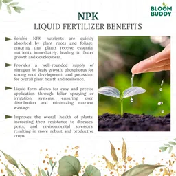 bloombuddy Bloom Buddy NPK Liquid Fertilizer 1L Pour & Feed™ for Plants | All-in-One Plant Nutrition for Faster Growth & Vibrant Blooms image 3